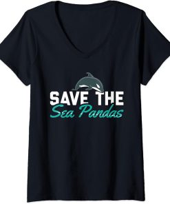 Womens Funny Orca Lover Graphic for Women Men Kids Orca Lover V-Neck T-Shirt