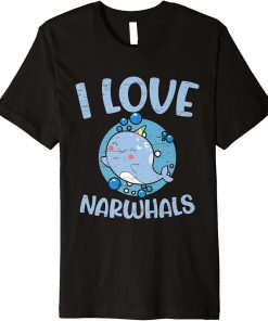 I Love Narwhals - Orca Narwhal Premium T-Shirt