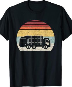 Old School Vintage Retro Recycling Trash Garbage Truck T-Shirt