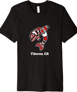 Native American Tiburon CA Tribal Orca Killer Whale Premium T-Shirt