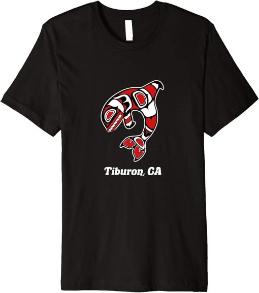 Native American Tiburon CA Tribal Orca Killer Whale Premium T-Shirt